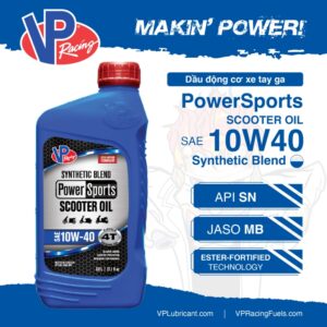 VP Powersports Scooter 4T Synthetic Blend Ester Tech 10W40