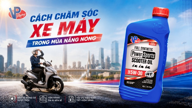 Hướng dẫn cách chăm xe máy mùa nắng nóng