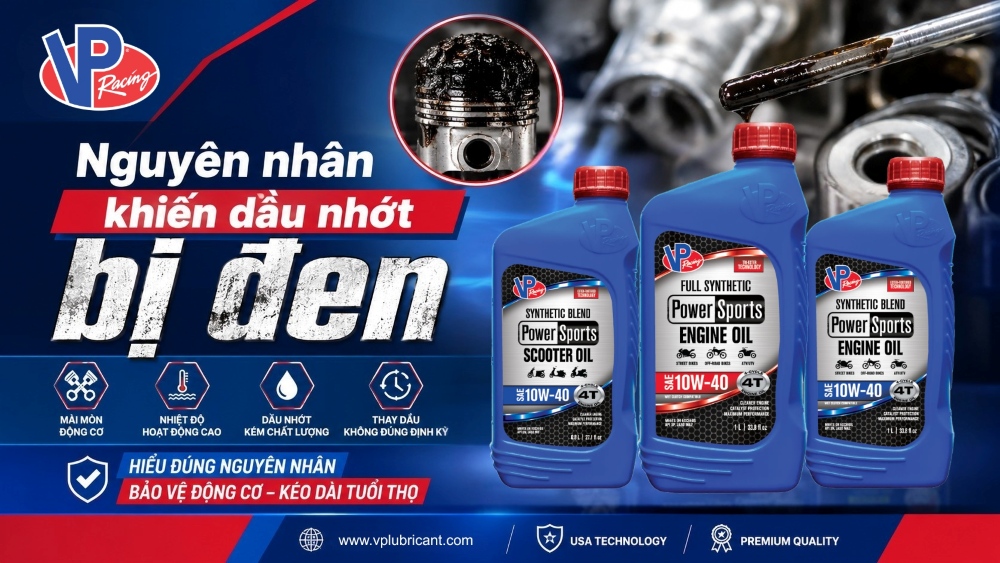 Nguyên nhân nhớt xe máy nhanh bị đen và cách nhận biết nhớt hết hạn bôi trơn