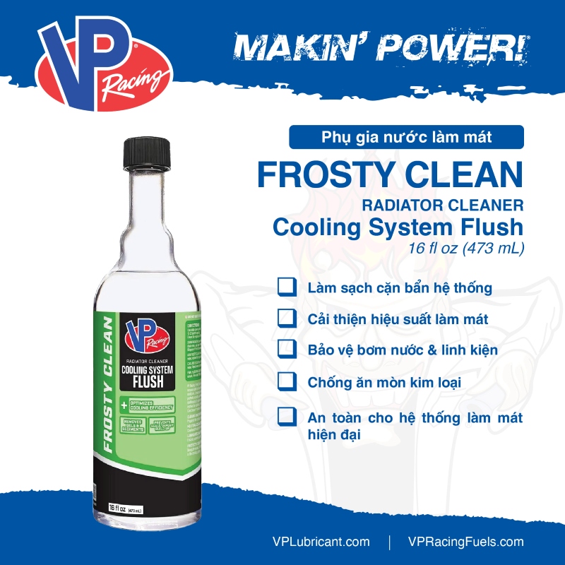 VP Racing Frosty Clean Cooling System Cleaner & Flush 16oz