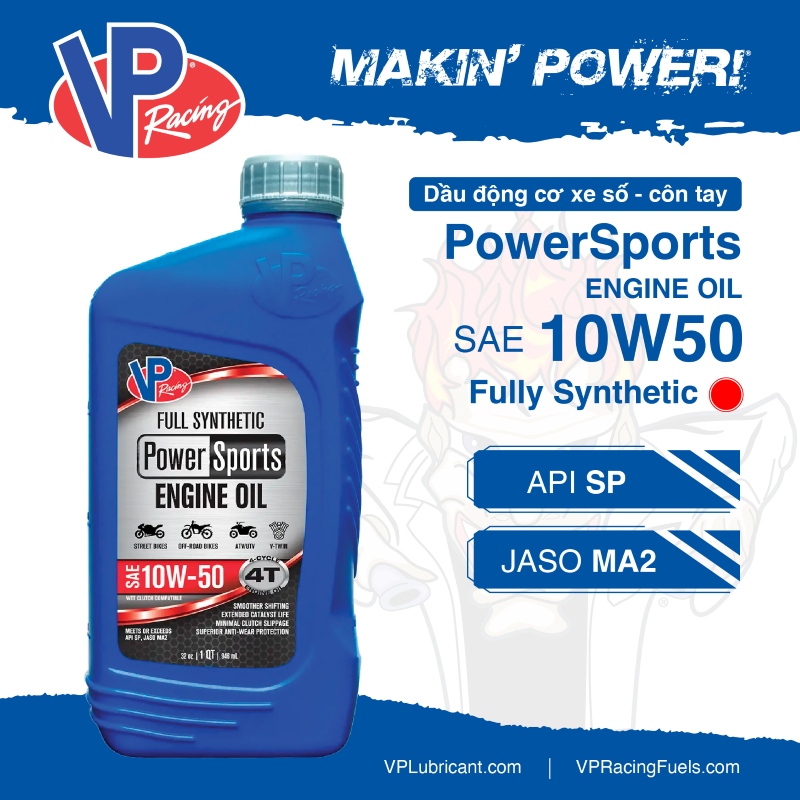 VP Powersports 4T Full Synthetic 10W50 1QT