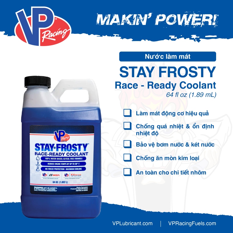 VP Racing Stay Frosty Race-Ready Coolant 64OZ